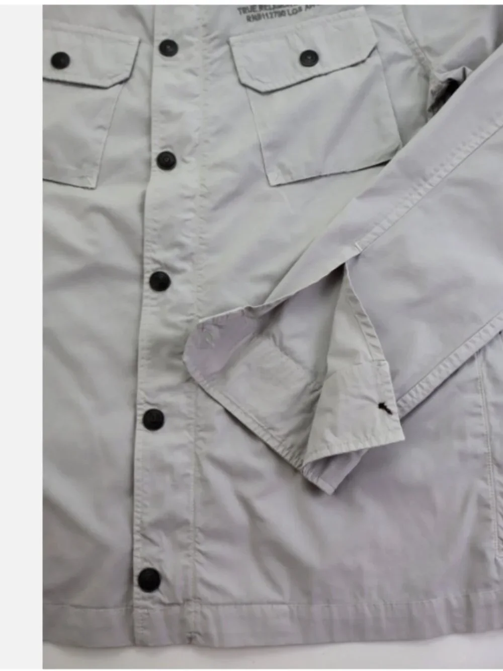 True Religion Field Supplier Stock N0. 1956 Poplin Jacket Men's Size S Cool Grey